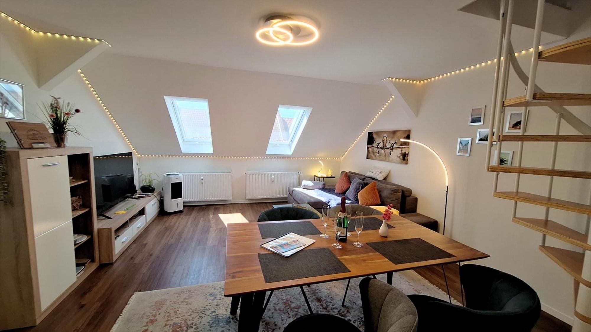 Auszeit2 - Stilvolle Dachwohnung Mit Parkplatz - Zentrumsnah Erfurt